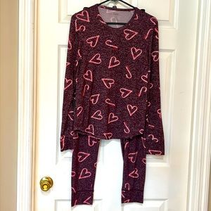 Victoria’s Secret heart and candy cane PJ.